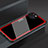 Silicone Frame Mirror Case Cover M01 for Apple iPhone 14 Red