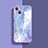 Silicone Frame Mirror Case Cover M05 for Apple iPhone 15 Plus Purple