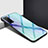 Silicone Frame Mirror Case Cover T01 for Huawei Honor Play4 5G Cyan