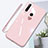 Silicone Frame Mirror Case Cover T01 for Huawei P Smart+ Plus (2019) Pink