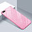 Silicone Frame Mirror Case Cover T02 for Oppo R15X Pink