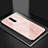 Silicone Frame Mirror Case Cover T06 for Oppo R17 Pro Pink