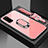 Silicone Frame Mirror Case Cover with Magnetic Finger Ring Stand for Huawei Honor V30 5G