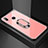 Silicone Frame Mirror Case Cover with Magnetic Finger Ring Stand for Huawei Nova 3e