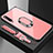 Silicone Frame Mirror Case Cover with Magnetic Finger Ring Stand for Huawei P smart S