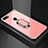 Silicone Frame Mirror Case Cover with Magnetic Finger Ring Stand for Huawei Y6 Prime (2018)