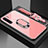 Silicone Frame Mirror Case Cover with Magnetic Finger Ring Stand for Oppo A91