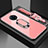 Silicone Frame Mirror Case Cover with Magnetic Finger Ring Stand for Vivo Nex 3 5G Pink