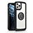 Silicone Frame Mirror Case Cover with Magnetic Finger Ring Stand N01 for Apple iPhone 12 Pro Max