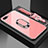 Silicone Frame Mirror Case Cover with Magnetic Finger Ring Stand T02 for Oppo K1