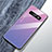Silicone Frame Mirror Rainbow Gradient Case Cover A01 for Samsung Galaxy S10 Plus Purple