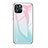 Silicone Frame Mirror Rainbow Gradient Case Cover for Apple iPhone 14 Pro Cyan