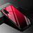 Silicone Frame Mirror Rainbow Gradient Case Cover for Huawei Honor Play4T Pro Red and Black