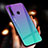 Silicone Frame Mirror Rainbow Gradient Case Cover for Huawei P Smart+ Plus (2019) Cyan