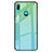 Silicone Frame Mirror Rainbow Gradient Case Cover for Huawei P Smart Z Cyan