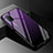 Silicone Frame Mirror Rainbow Gradient Case Cover for Oppo A52 Purple