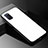 Silicone Frame Mirror Rainbow Gradient Case Cover for Oppo A52 White