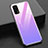 Silicone Frame Mirror Rainbow Gradient Case Cover for Realme X7 Pro 5G Clove Purple