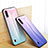 Silicone Frame Mirror Rainbow Gradient Case Cover for Samsung Galaxy A01 SM-A015