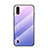 Silicone Frame Mirror Rainbow Gradient Case Cover for Samsung Galaxy A01 SM-A015 Purple