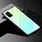 Silicone Frame Mirror Rainbow Gradient Case Cover for Samsung Galaxy A51 5G Green