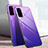 Silicone Frame Mirror Rainbow Gradient Case Cover for Samsung Galaxy S20 5G Purple