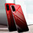 Silicone Frame Mirror Rainbow Gradient Case Cover for Samsung Galaxy S20 Plus Red