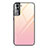 Silicone Frame Mirror Rainbow Gradient Case Cover for Samsung Galaxy S21 FE 5G