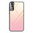 Silicone Frame Mirror Rainbow Gradient Case Cover for Samsung Galaxy S22 Plus 5G