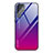 Silicone Frame Mirror Rainbow Gradient Case Cover for Samsung Galaxy S22 Ultra 5G Hot Pink