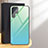 Silicone Frame Mirror Rainbow Gradient Case Cover for Samsung Galaxy S24 Ultra 5G Matcha Green