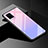 Silicone Frame Mirror Rainbow Gradient Case Cover for Vivo V20 Pro 5G Pink