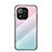 Silicone Frame Mirror Rainbow Gradient Case Cover for Xiaomi Mi 11 Pro 5G Cyan