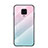 Silicone Frame Mirror Rainbow Gradient Case Cover for Xiaomi Poco M2 Pro Cyan