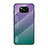 Silicone Frame Mirror Rainbow Gradient Case Cover for Xiaomi Poco X3 NFC Purple