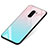 Silicone Frame Mirror Rainbow Gradient Case Cover for Xiaomi Pocophone F1 Sky Blue