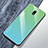 Silicone Frame Mirror Rainbow Gradient Case Cover for Xiaomi Redmi 8A Cyan