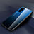 Silicone Frame Mirror Rainbow Gradient Case Cover H01 for Huawei Honor V30 Pro 5G Blue