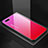 Silicone Frame Mirror Rainbow Gradient Case Cover H01 for Oppo R17 Neo Hot Pink