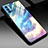 Silicone Frame Mirror Rainbow Gradient Case Cover H01 for Oppo Reno4 5G