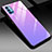 Silicone Frame Mirror Rainbow Gradient Case Cover H01 for Oppo Reno4 5G Purple