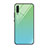 Silicone Frame Mirror Rainbow Gradient Case Cover H01 for Samsung Galaxy A70S Green