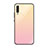 Silicone Frame Mirror Rainbow Gradient Case Cover H01 for Samsung Galaxy A70S Rose Gold