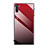 Silicone Frame Mirror Rainbow Gradient Case Cover H01 for Samsung Galaxy Note 10 Red