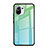 Silicone Frame Mirror Rainbow Gradient Case Cover H01 for Xiaomi Mi 11 5G Green