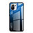 Silicone Frame Mirror Rainbow Gradient Case Cover H01 for Xiaomi Mi 11 Lite 5G Blue