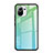 Silicone Frame Mirror Rainbow Gradient Case Cover H01 for Xiaomi Mi 11 Lite 5G NE Green