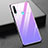 Silicone Frame Mirror Rainbow Gradient Case Cover H02 for Huawei Honor 20 Lite Purple