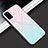 Silicone Frame Mirror Rainbow Gradient Case Cover H02 for Huawei Honor V30 Pro 5G Pink