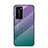 Silicone Frame Mirror Rainbow Gradient Case Cover H02 for Huawei P40 Pro